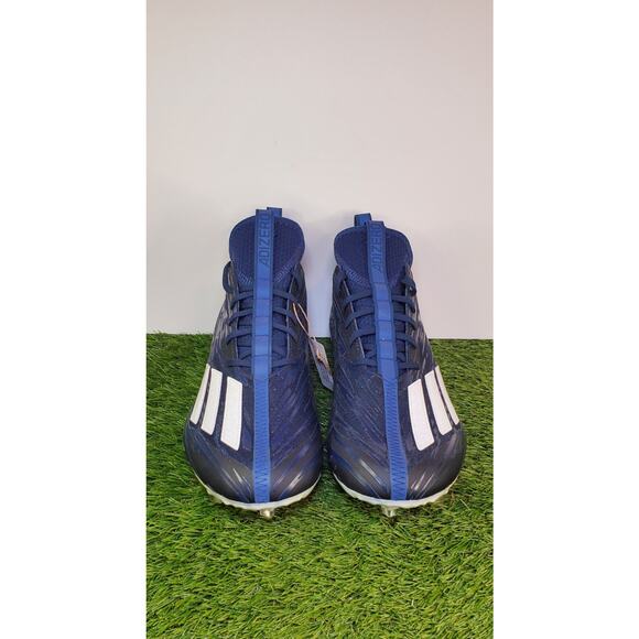 Adidas Adizero Size 12.5 Football Cleats Navy Blue White HR1604 Za1